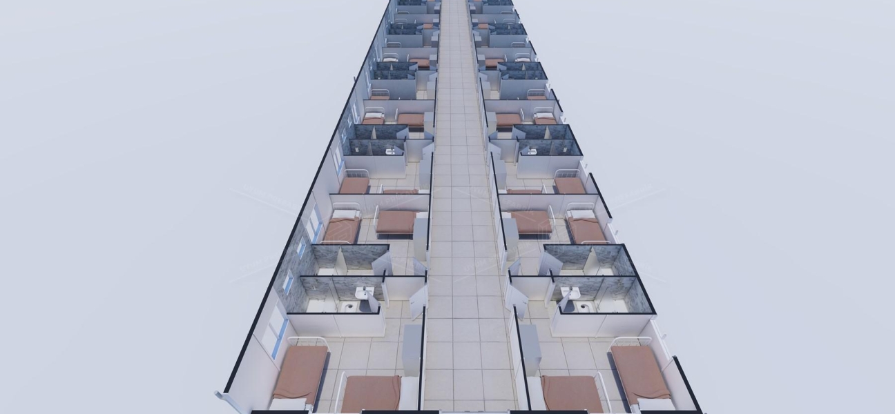 464m² Prefabrik Yatakhane Binası 464m² Prefabrik Yatakhane Binası