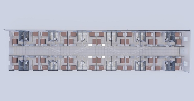 464m² Prefabrik Yatakhane Binası 464m² Prefabrik Yatakhane Binası