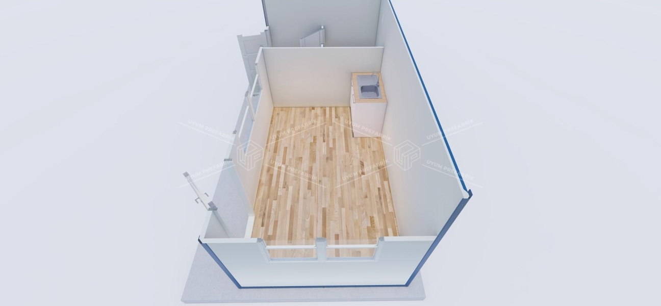 500 x 300 Sandviç Panel Kabin WC+Evye