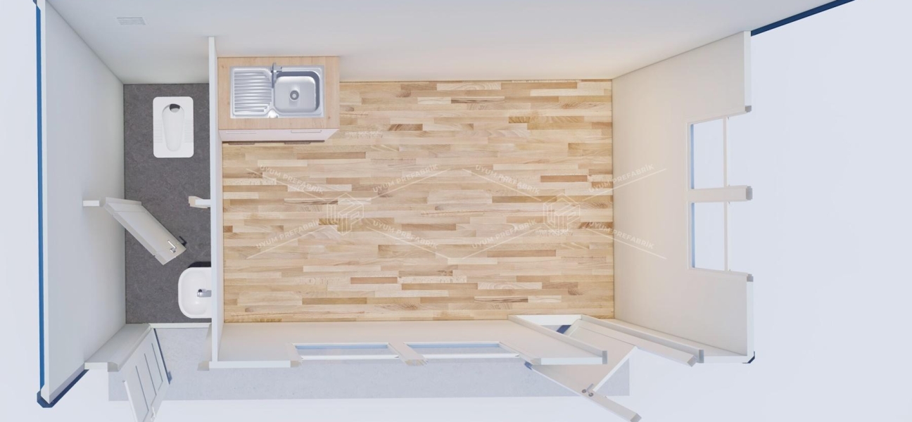 500 x 300 Sandviç Panel Kabin WC+Evye