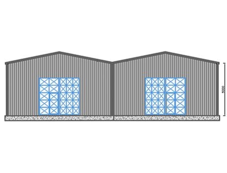 500m² Çelik Hangar Binası  500m² Çelik Hangar Binası
