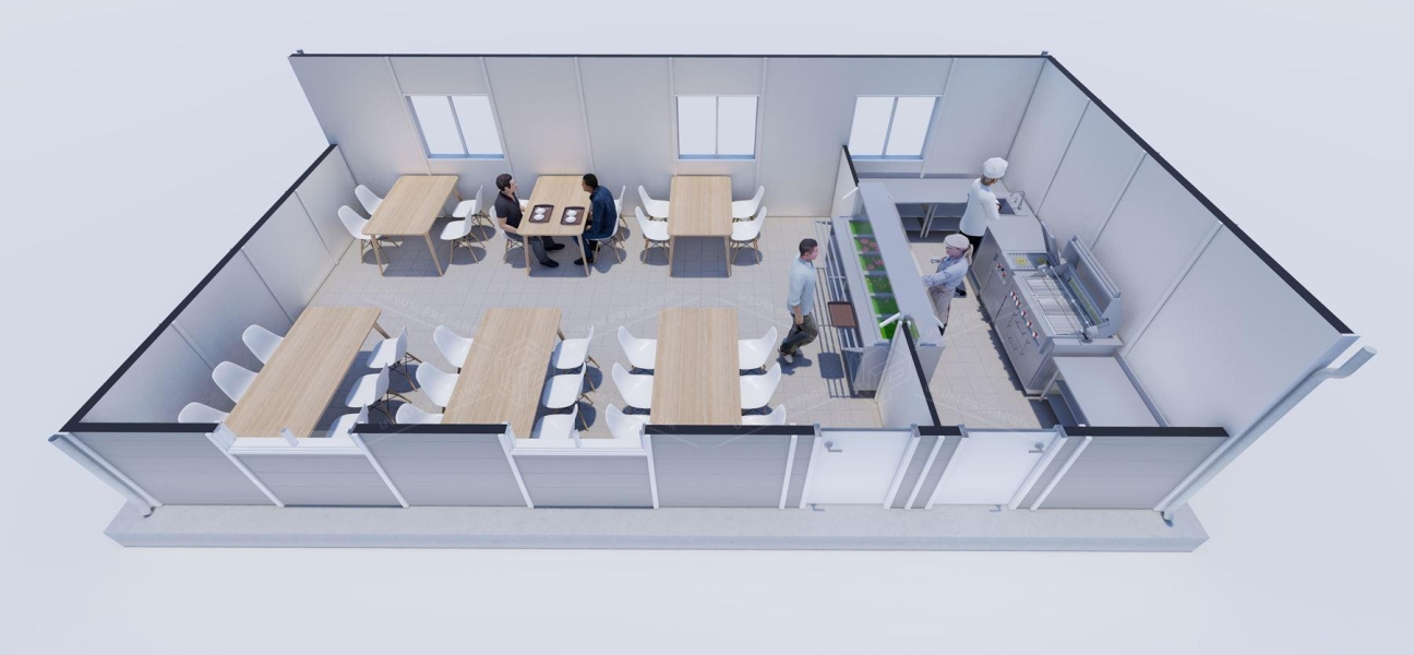 53m² Prefabricated Dining Hall Building