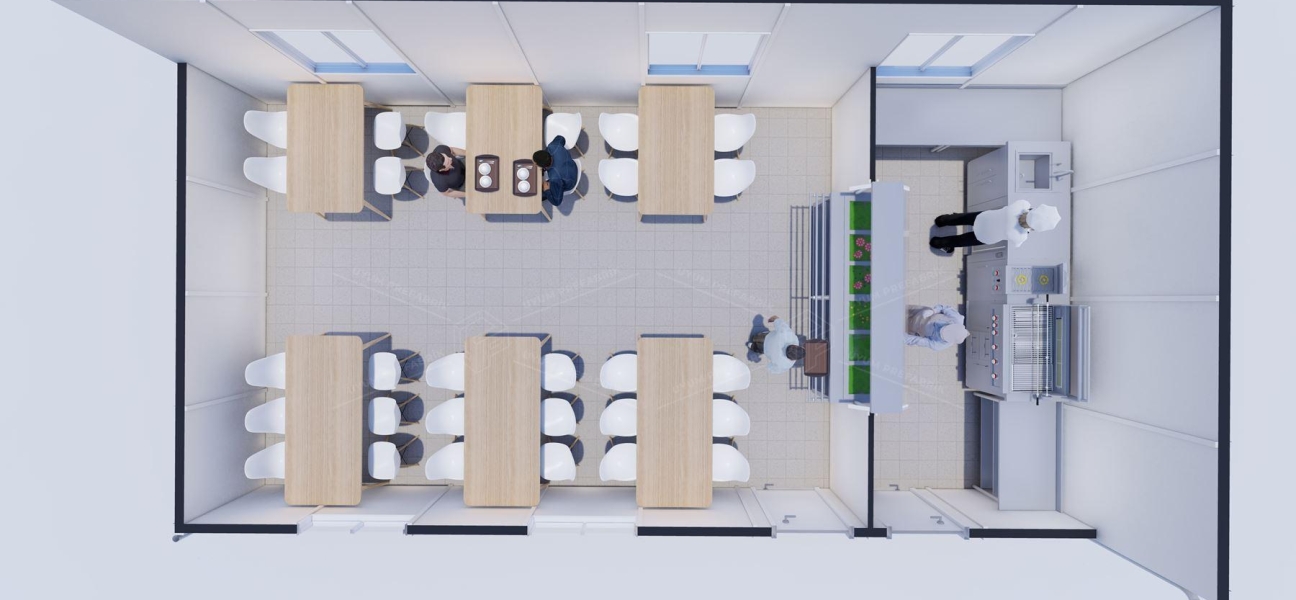 53m² Prefabricated Dining Hall Building