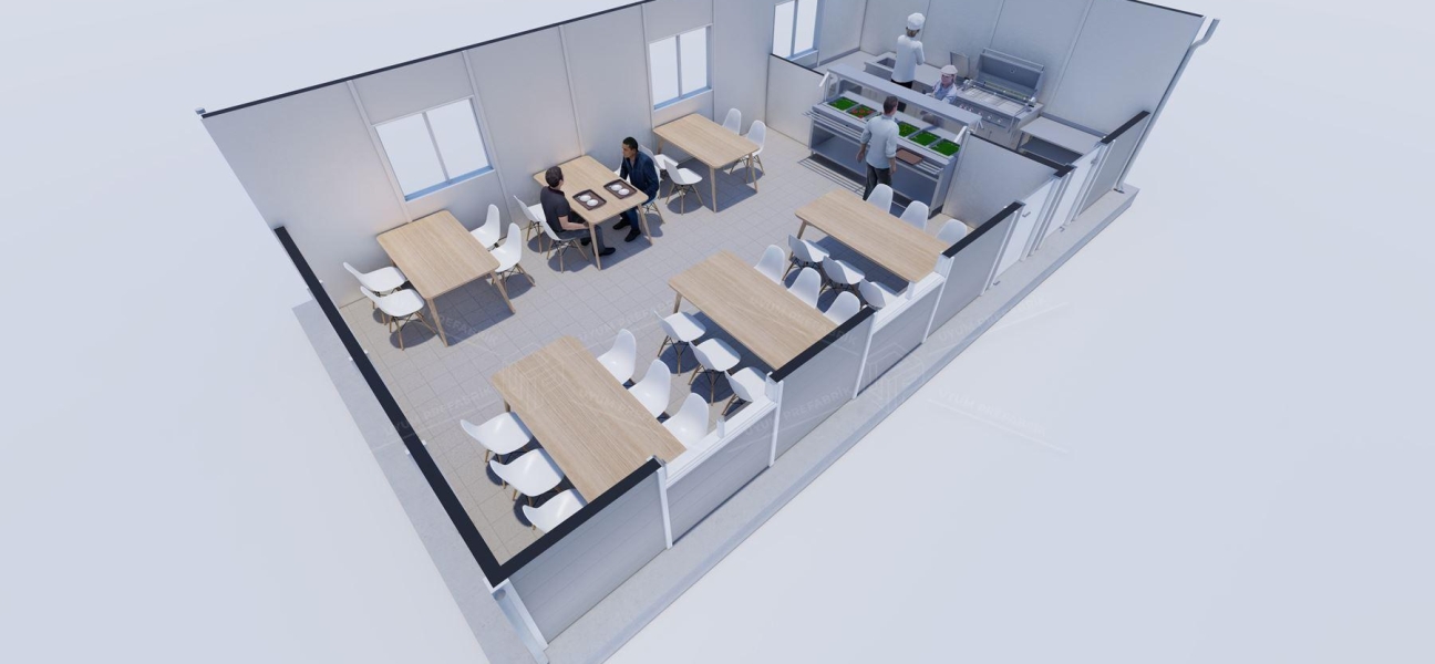 53m² Prefabrik Yemekhane Binası