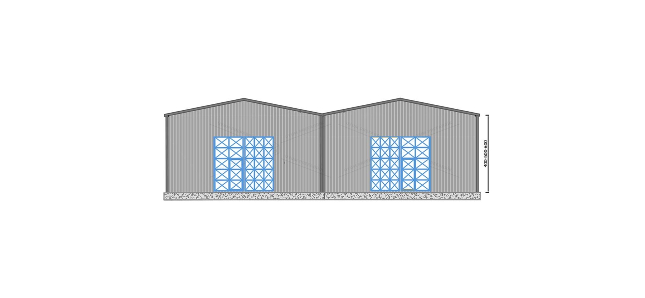 600m² Çelik Hangar Binası  600m² Çelik Hangar Binası