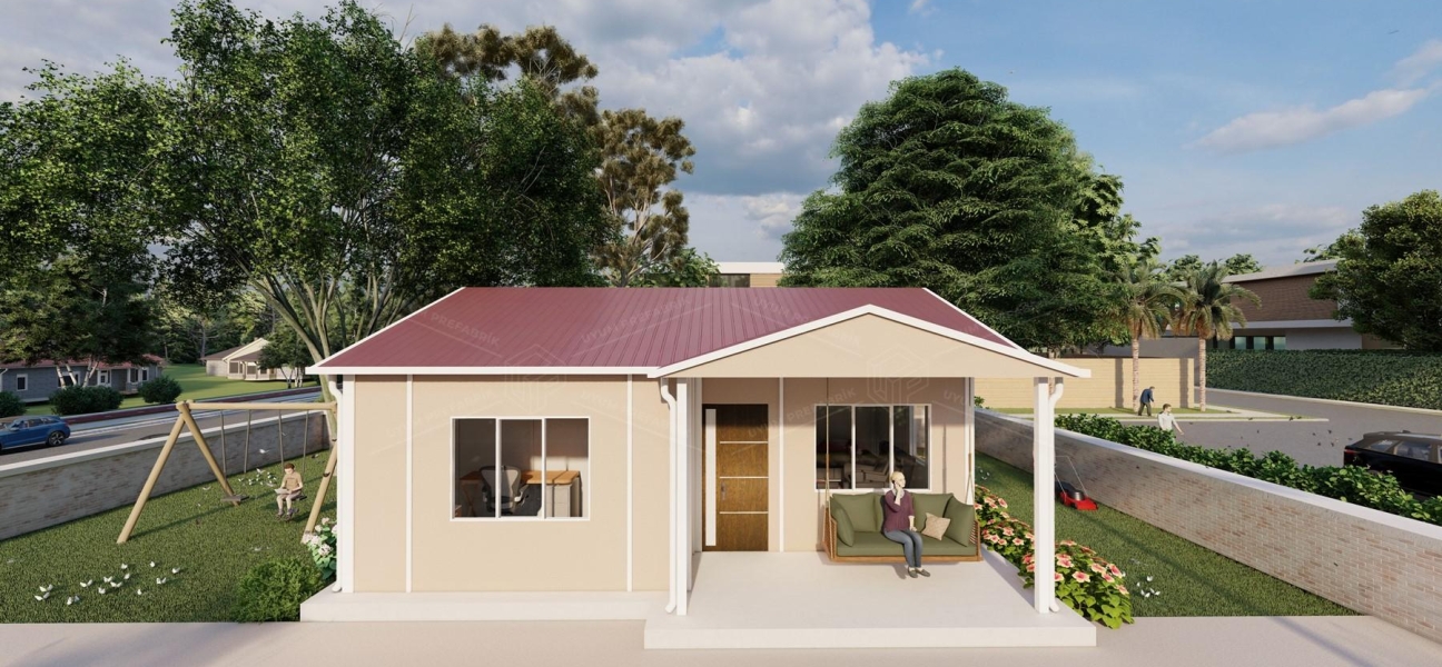62m² Single Storey Prefabricated Houses