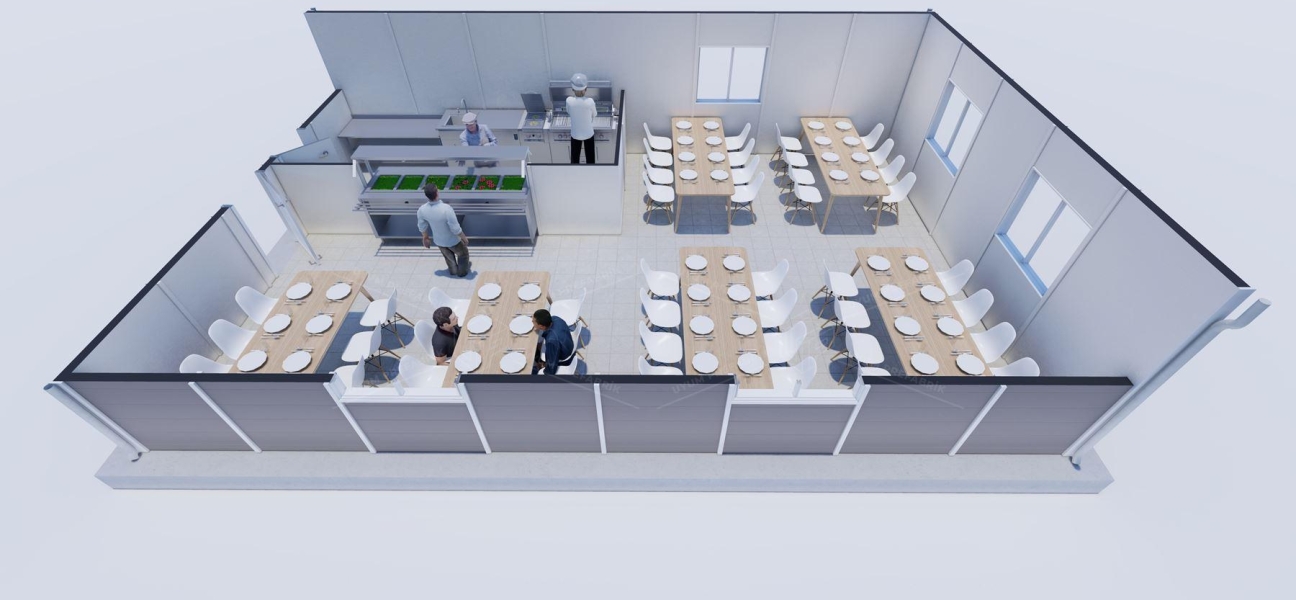 65m² Prefabricated Dining Hall Building