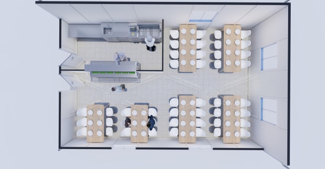 65m² Prefabricated Dining Hall Building