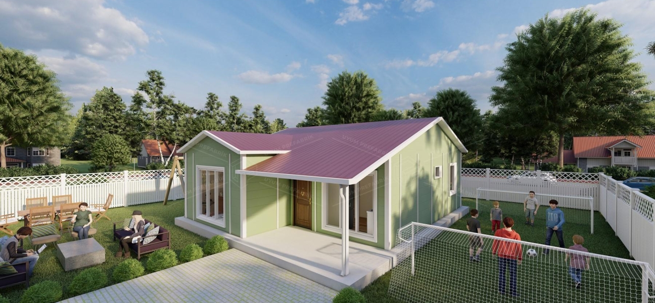 68m² Antakya Tek Katlı Prefabrik Ev 