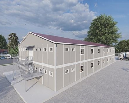 770m² (385+385) Prefabrik Yatakhane Binası 770m² (385+385) Prefabrik Yatakhane Binası