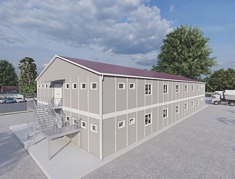 770m² (385+385) Prefabrik Yatakhane Binası