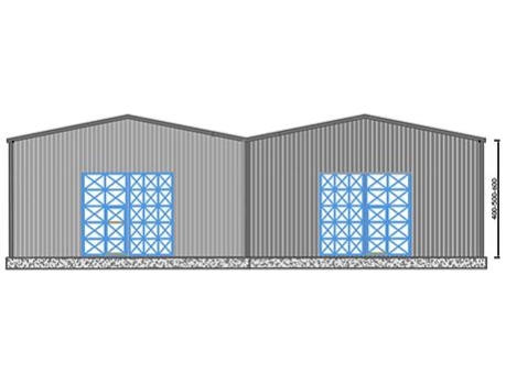 800m² Çelik Hangar Binası  800m² Çelik Hangar Binası