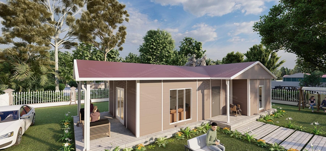 80m² Tek Katlı Prefabrik Ev 