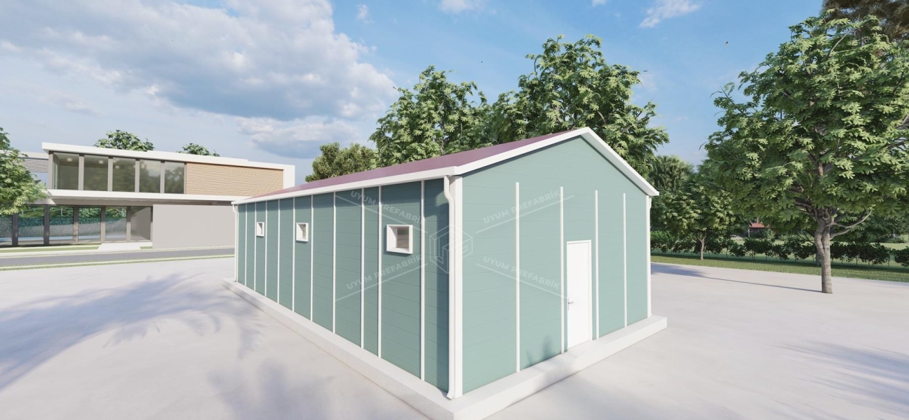 81m² Tek Katlı Prefabrik Market Binası  81m² Tek Katlı Prefabrik Market Binası