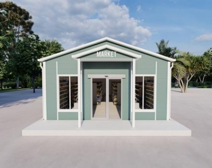 81m² Tek Katlı Prefabrik Market Binası  81m² Tek Katlı Prefabrik Market Binası