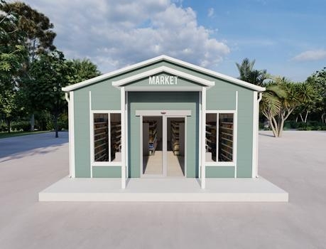 81m² Tek Katlı Prefabrik Market Binası  81m² Tek Katlı Prefabrik Market Binası