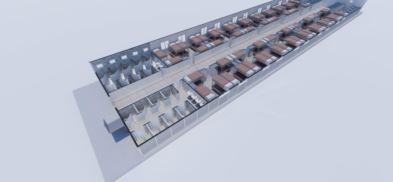 900m² (450+450) Prefabricated Dormitory Building