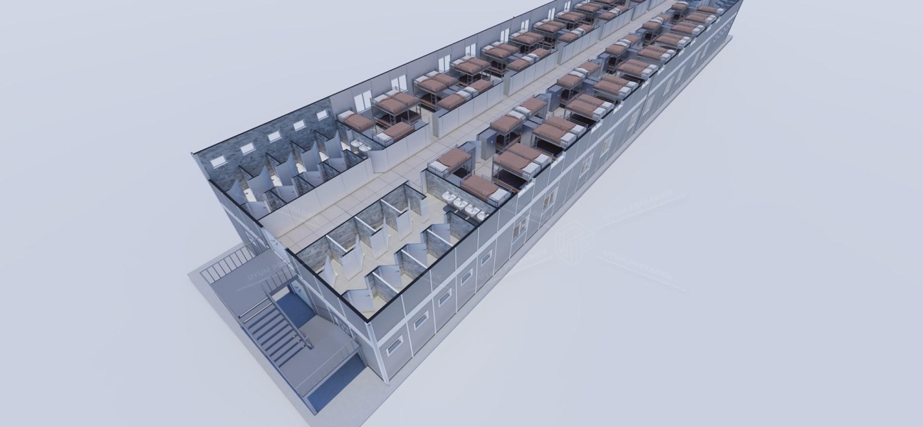 900m² (450+450) Prefabricated Dormitory Building