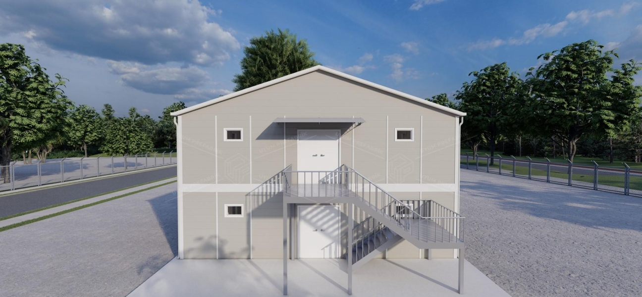 900m² (450+450) Prefabrik Yatakhane Binası 900m² (450+450) Prefabrik Yatakhane Binası