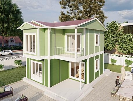 90m² Beyazsu Two-Storey Prefabricated House