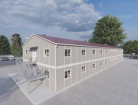 925m² (462,5+462,5) Prefabrik Yatakhane Binası