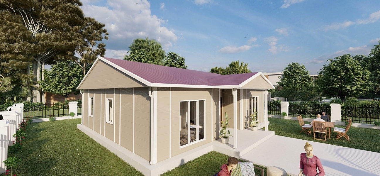 96m² Single Storey Prefabricated Houses