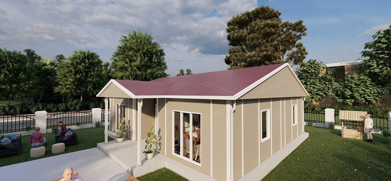 96m² Tek Katlı Prefabrik Ev 