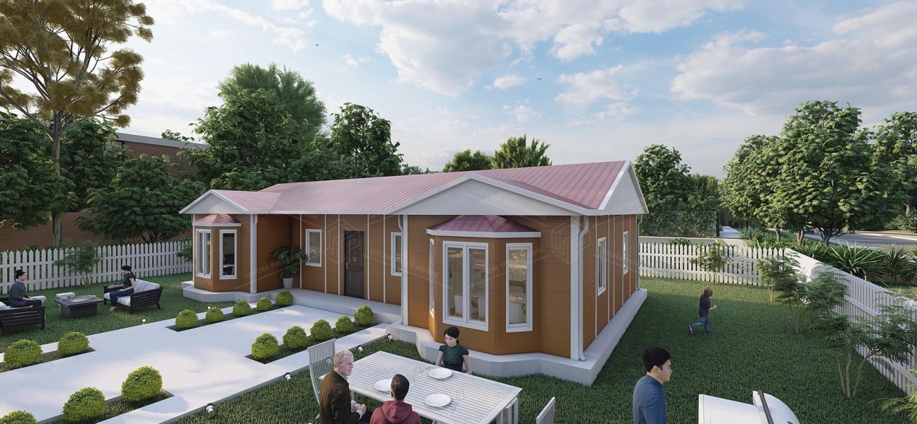 98m² Olimpos Tek Katlı Prefabrik Ev 