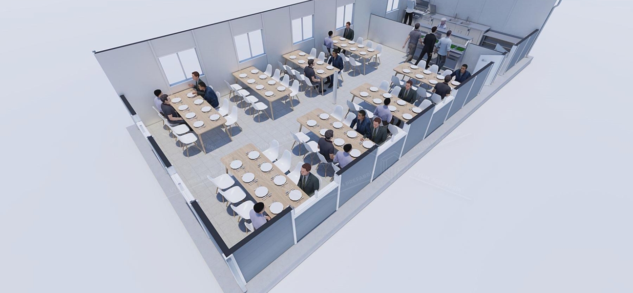 98m² Prefabricated Dining Hall Building