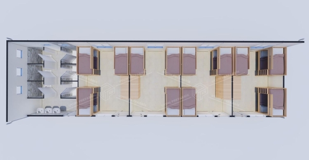 99m² Prefabrik Yatakhane Binası 99m² Prefabrik Yatakhane Binası