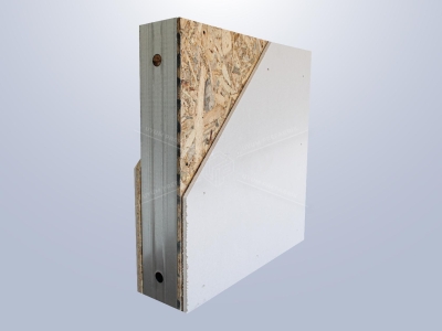 Light Steel Structure Exterior Wall Section Light Steel Structure Exterior Wall Section