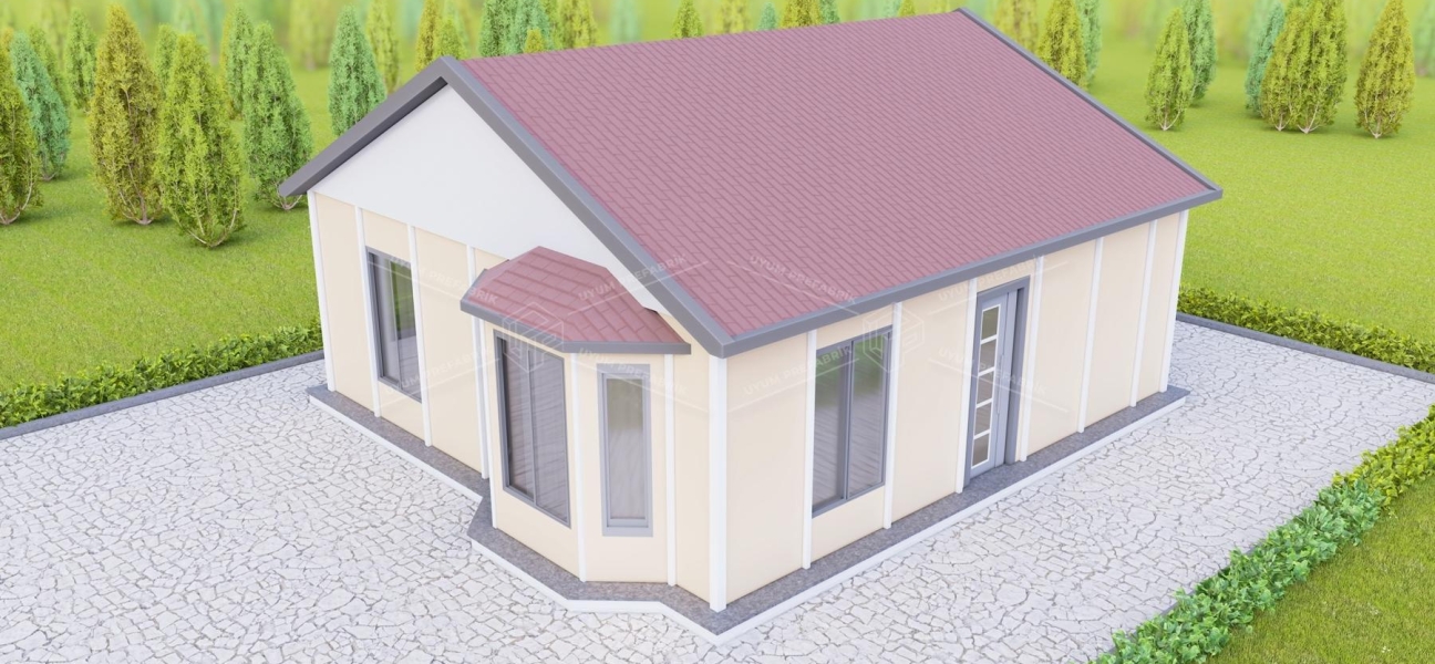 UP200 Selemen 64m² Tek Katlı Çelik Ev  UP200 Selemen 64m² Tek Katlı Çelik Ev