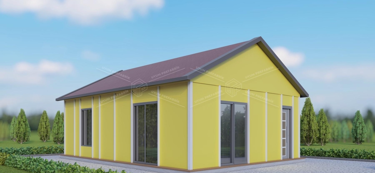 UP202 Kestel 70m² Tek Katlı Çelik Ev  UP202 Kestel 70m² Tek Katlı Çelik Ev