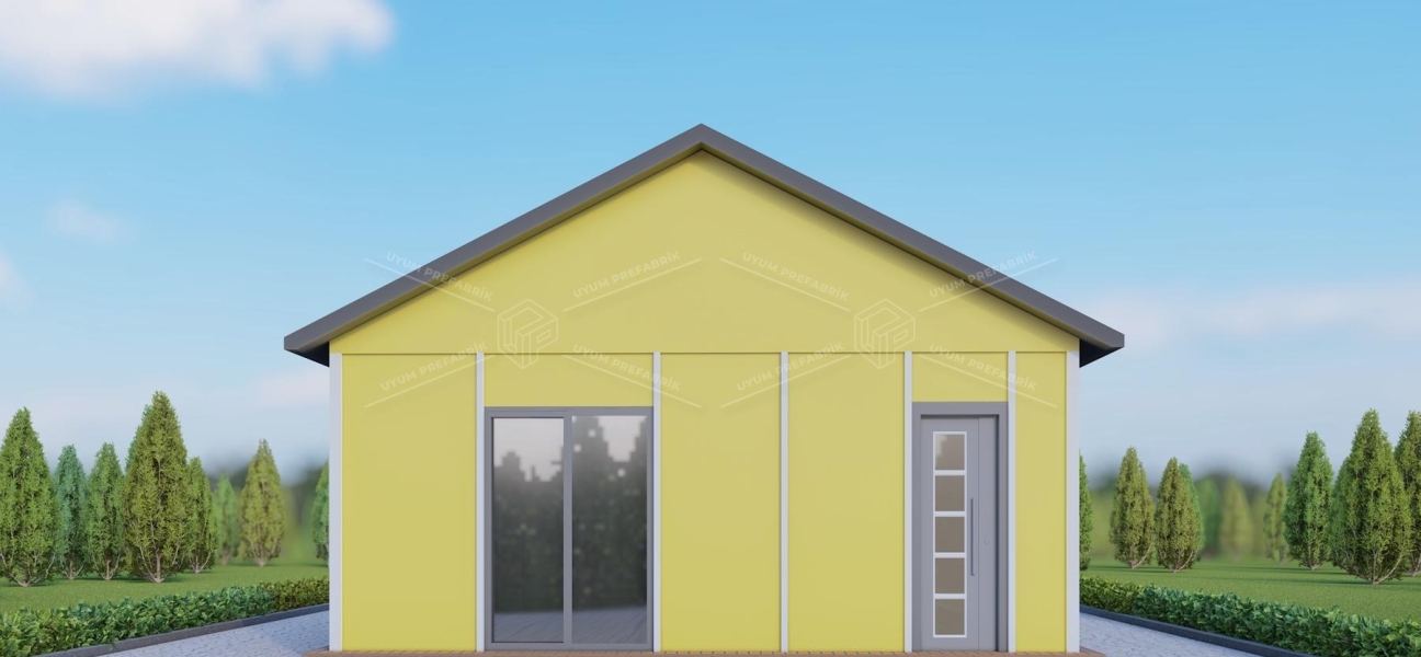 UP202 Kestel 70m² Tek Katlı Çelik Ev  UP202 Kestel 70m² Tek Katlı Çelik Ev
