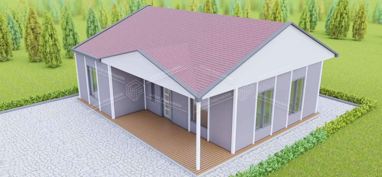 UP203 Beyşehir 100m² Tek Katlı Çelik Ev  UP203 Beyşehir 100m² Tek Katlı Çelik Ev