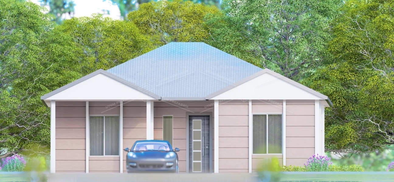 UP204 Side 105m² Single-Storey Steel House