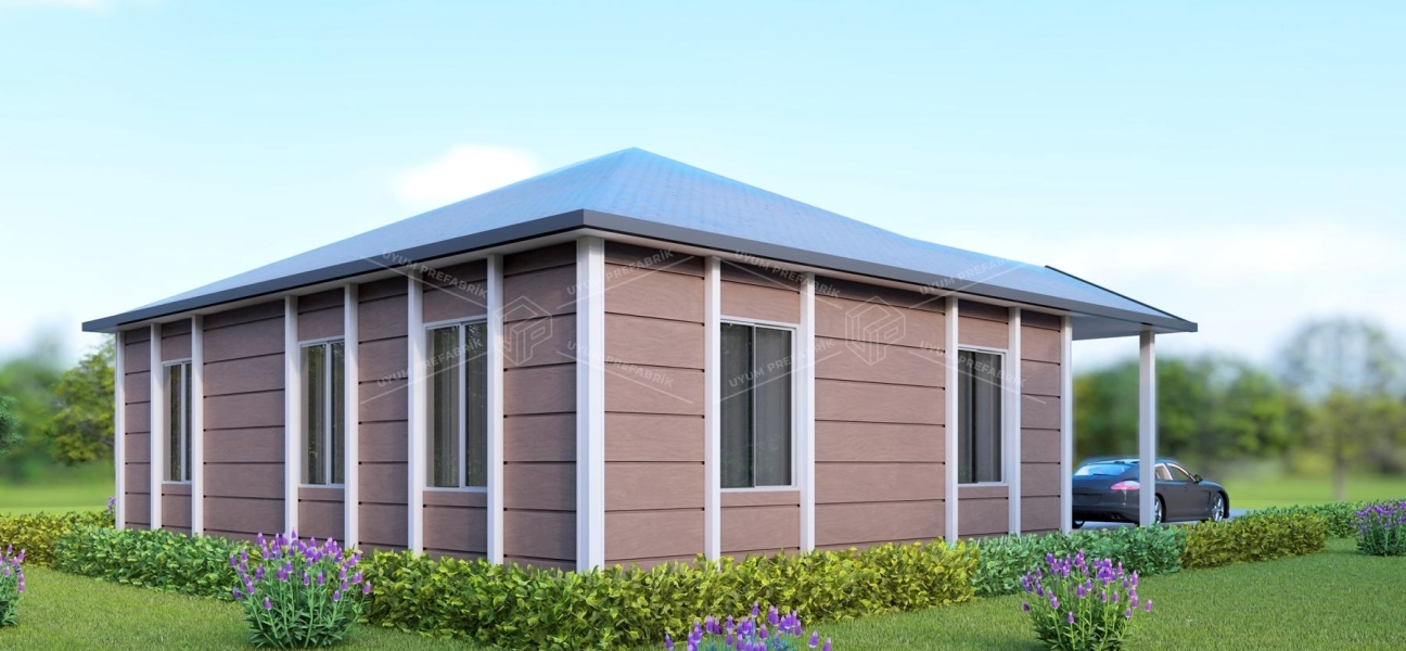 UP204 Side 105m² Tek Katlı Çelik Ev UP204 Side 105m² Tek Katlı Çelik Ev