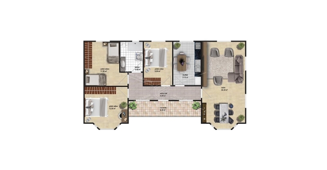 UP205 Ayder 110m² Single-Storey Steel House