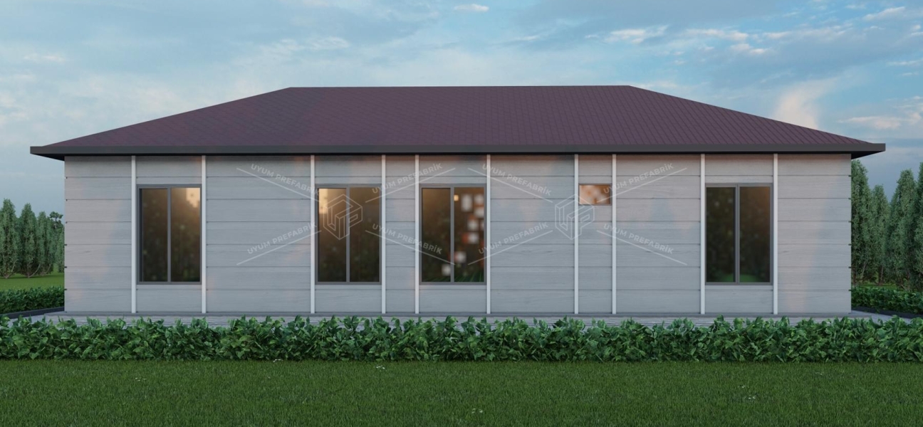 UP205 Ayder 110m² Tek Katlı Çelik Ev  UP205 Ayder 110m² Tek Katlı Çelik Ev