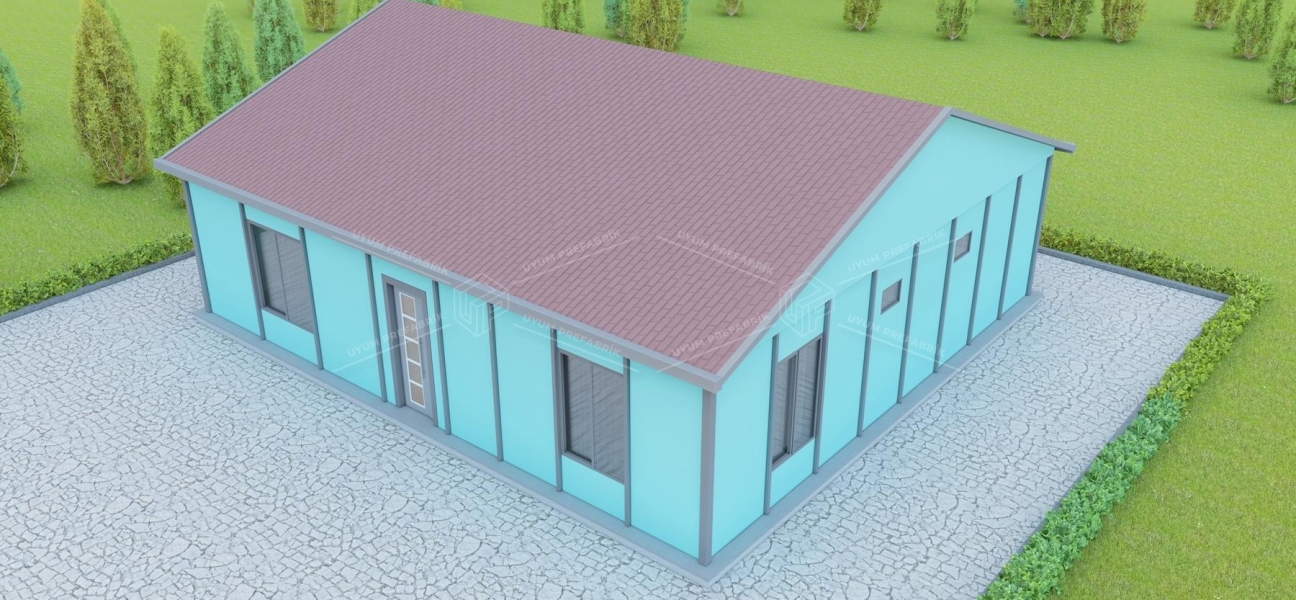 UP206 Salda 115m² Tek Katlı Çelik Ev UP206 Salda 115m² Tek Katlı Çelik Ev