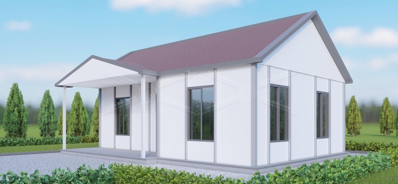 UP207 Manyas 60m² Tek Katlı Çelik  UP207 Manyas 60m² Tek Katlı Çelik