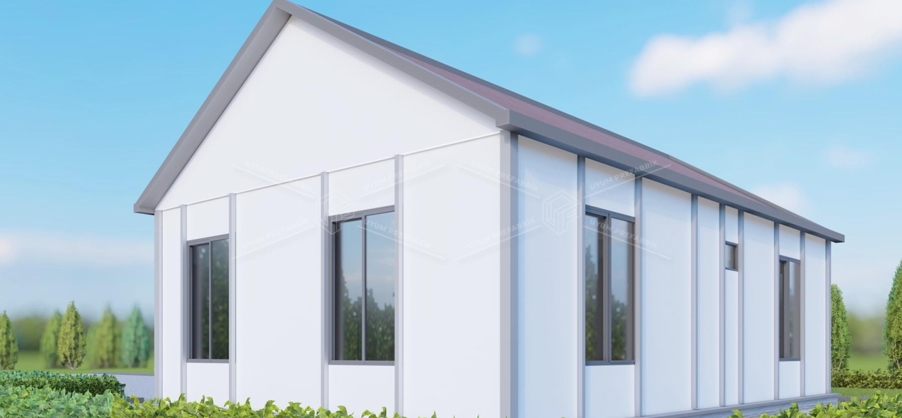 UP207 Manyas 60m² Tek Katlı Çelik  UP207 Manyas 60m² Tek Katlı Çelik