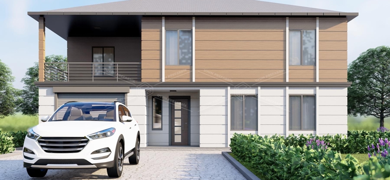 UP209 KÜMBET 205m² Çift Katlı Çelik Ev UP209 KÜMBET 205m² Çift Katlı Çelik Ev