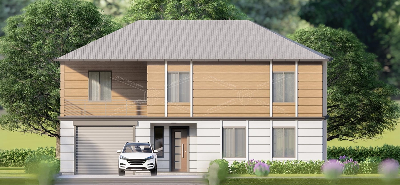 UP209 KÜMBET 205m² Çift Katlı Çelik Ev UP209 KÜMBET 205m² Çift Katlı Çelik Ev