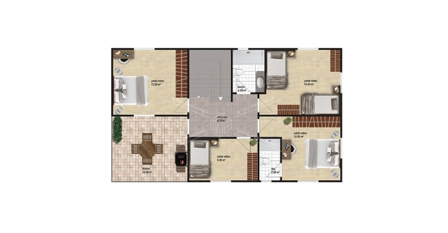 UP209 KÜMBET 205m² Çift Katlı Çelik Ev UP209 KÜMBET 205m² Çift Katlı Çelik Ev