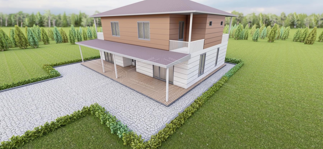 UP211 DÖRT MEVSİM 321m² Çift Katlı Çelik Ev UP211 DÖRT MEVSİM 321m² Çift Katlı Çelik Ev