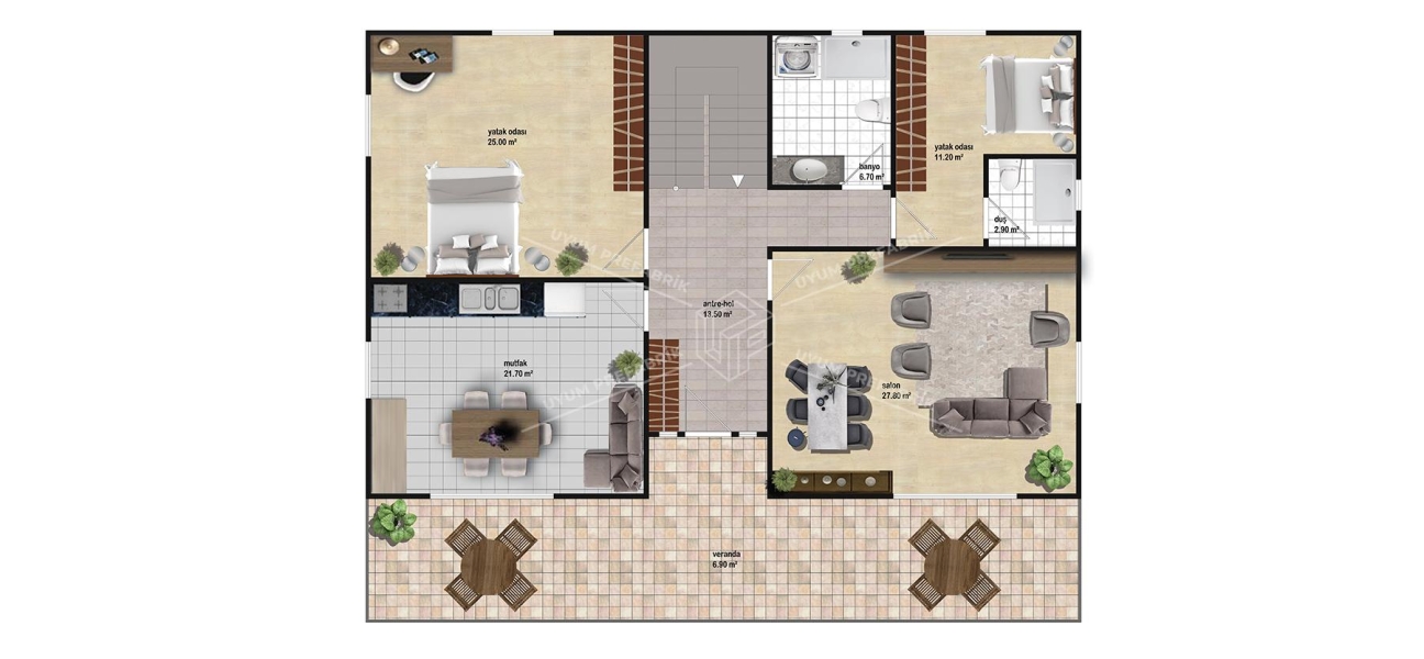 UP211 DÖRT MEVSİM 321m² Çift Katlı Çelik Ev UP211 DÖRT MEVSİM 321m² Çift Katlı Çelik Ev