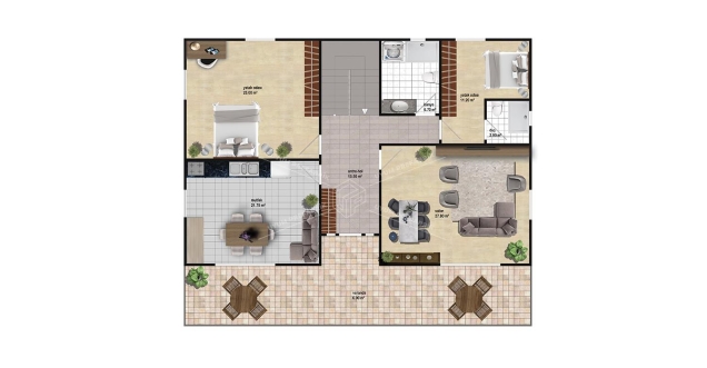 UP211 DÖRT MEVSİM 321m² Çift Katlı Çelik Ev UP211 DÖRT MEVSİM 321m² Çift Katlı Çelik Ev