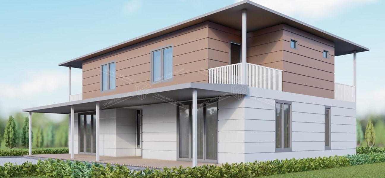 UP211 DÖRT MEVSİM 321m² Two Storey Steel House