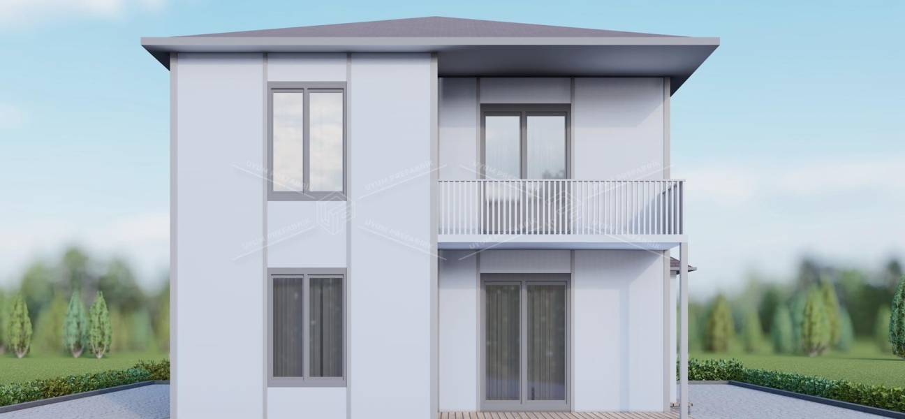 UP212 KINIK 120m² Çift Katlı Çelik Ev UP212 KINIK 120m² Çift Katlı Çelik Ev